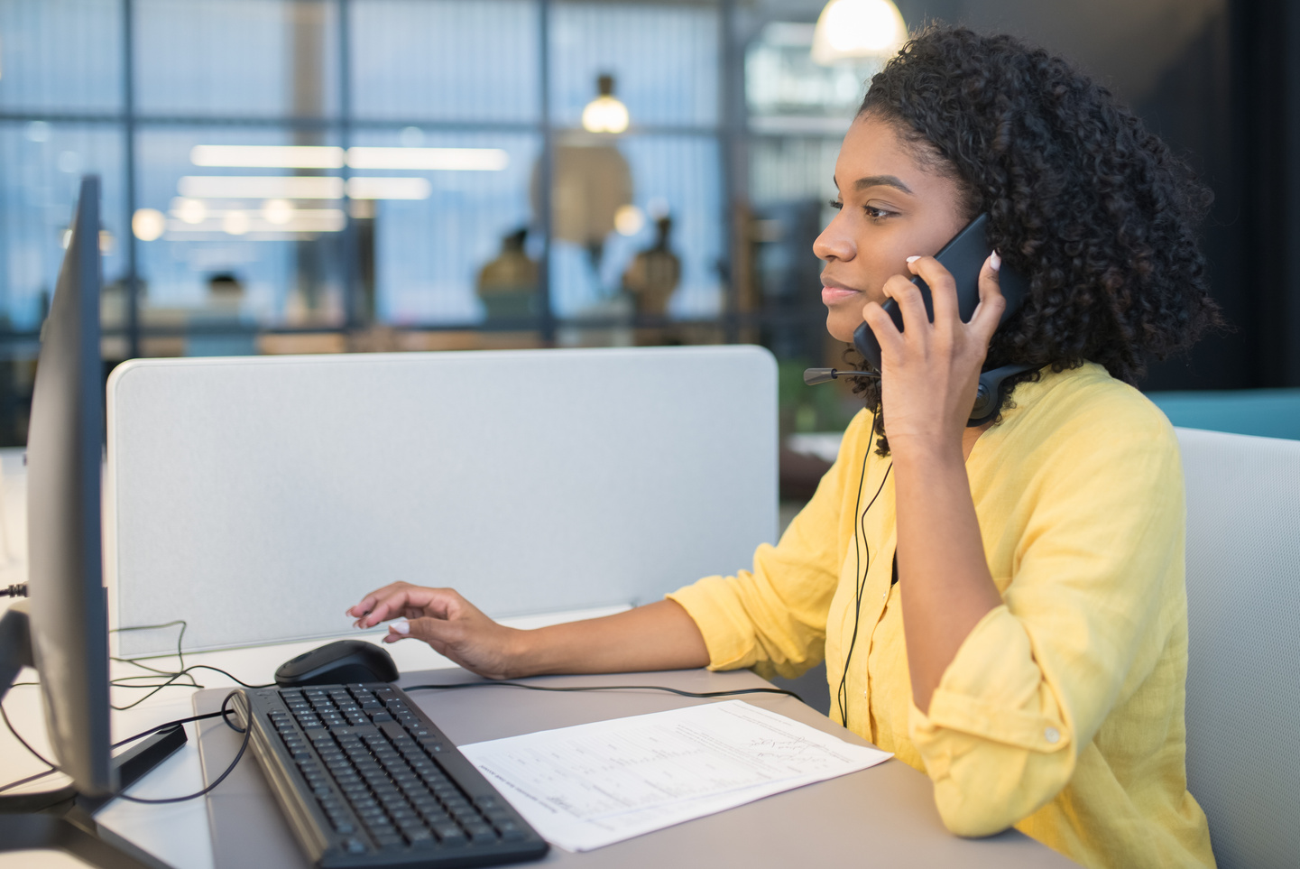 Woman Taking a Phone Call 